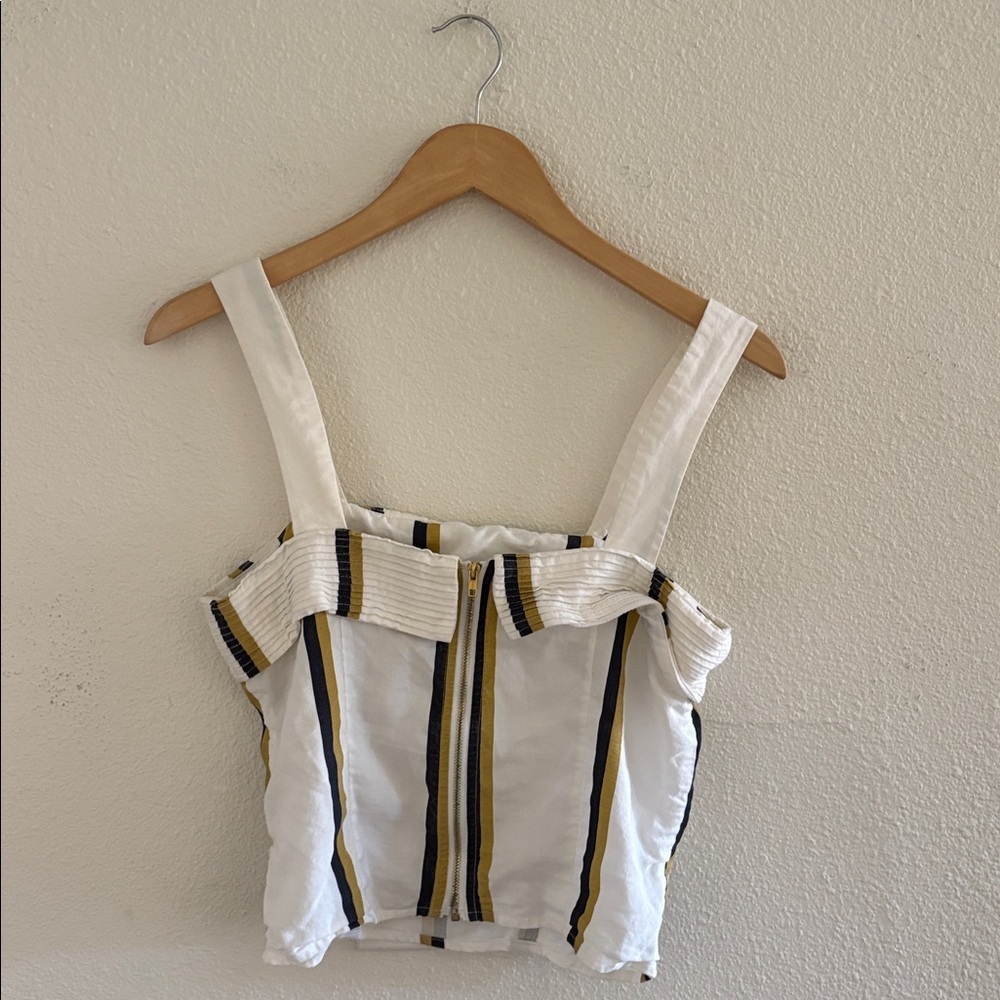 Sancia Cibil Linen Blend Crop Top View 4